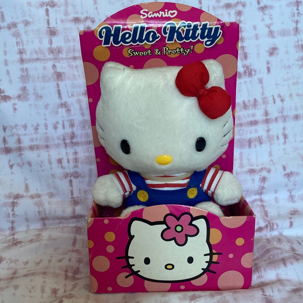 Hello Kitty 6” Plush Doll Still in box. 2002 Vintage Sanrio Nakajima